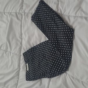 Like new, rue 21 size 3 black w/white polka dot Jeans